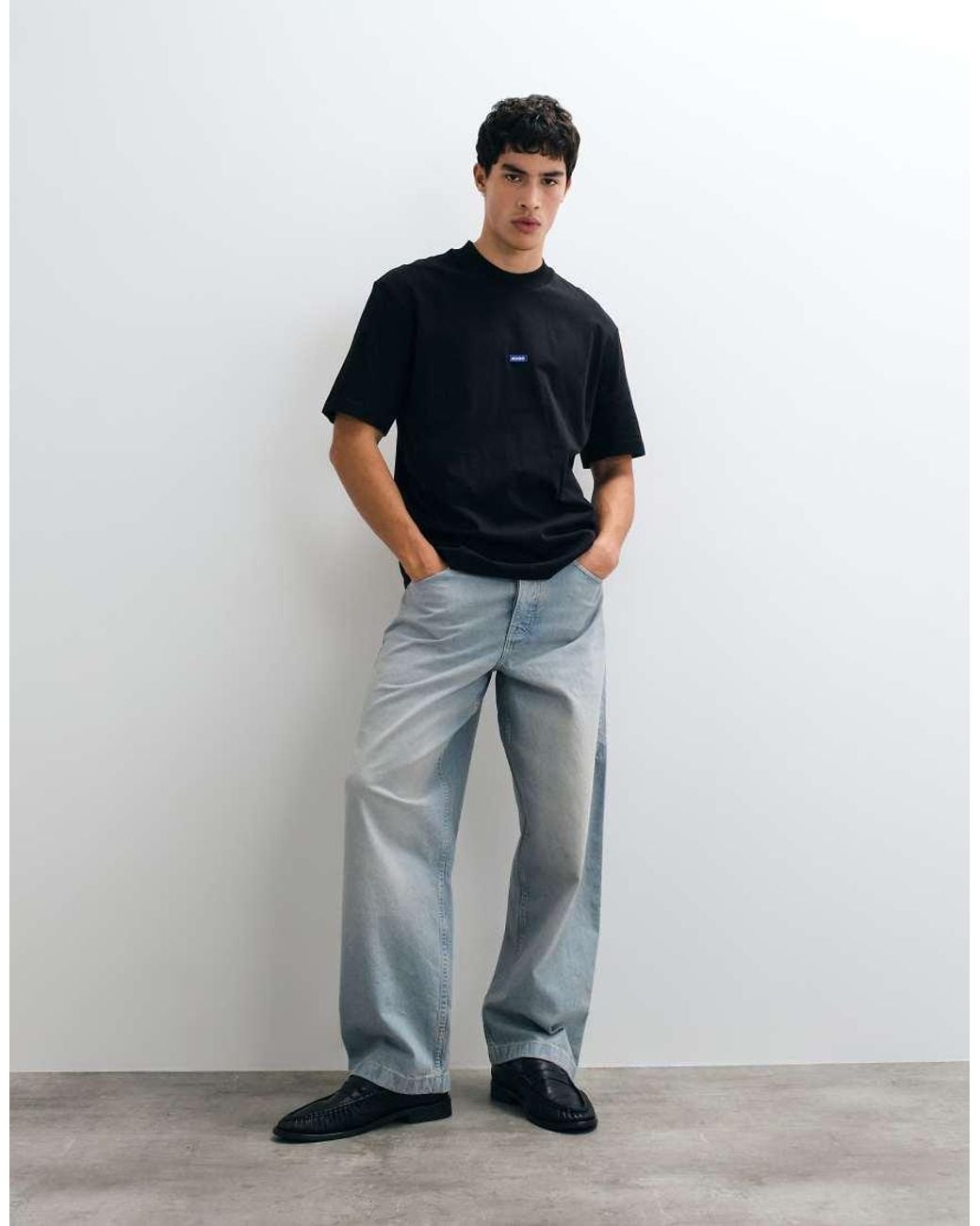 HUGO Blue Nieros Regular Fit T-shirt for men