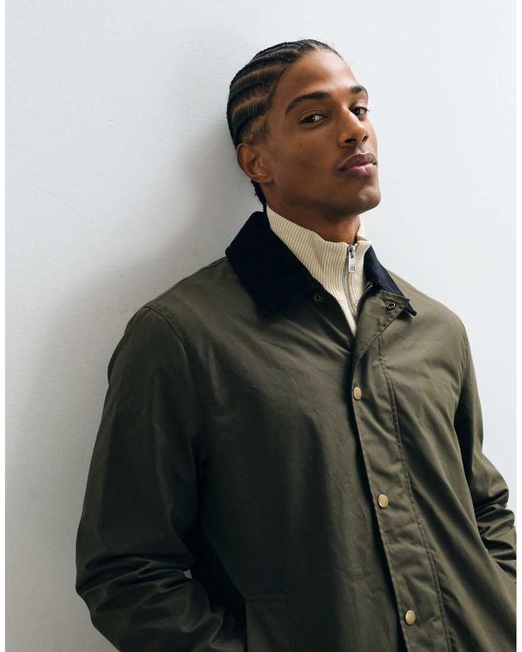 SELECTED Green Halley Stevensons Wax Barn Jacket for men