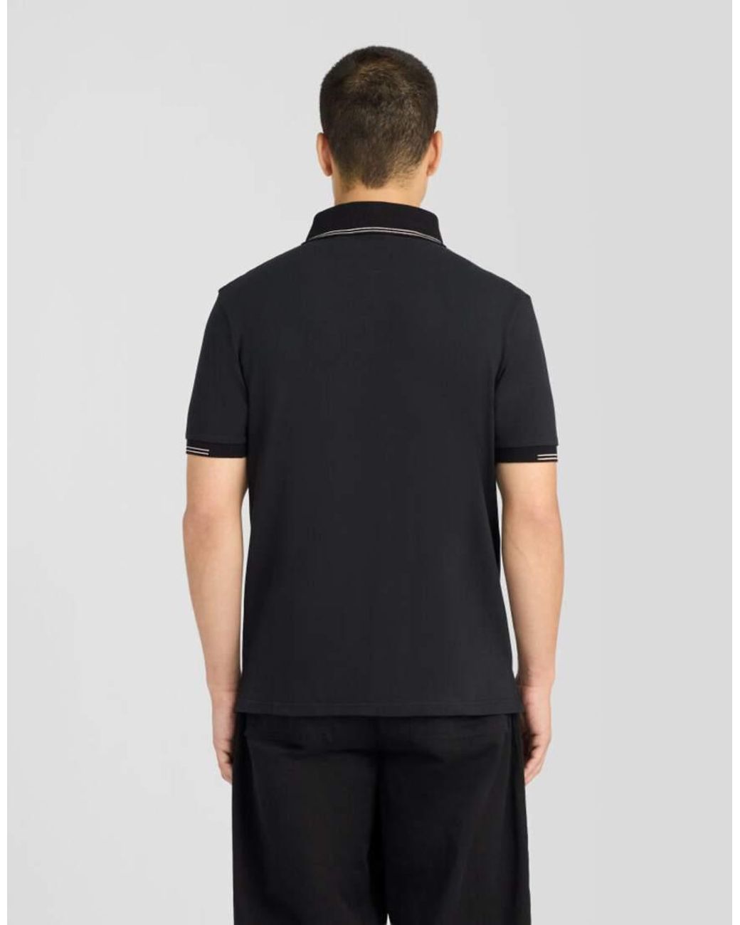 Lyle & Scott Black Ss Polo Shirts Fine Tipped Polo Shirt for men