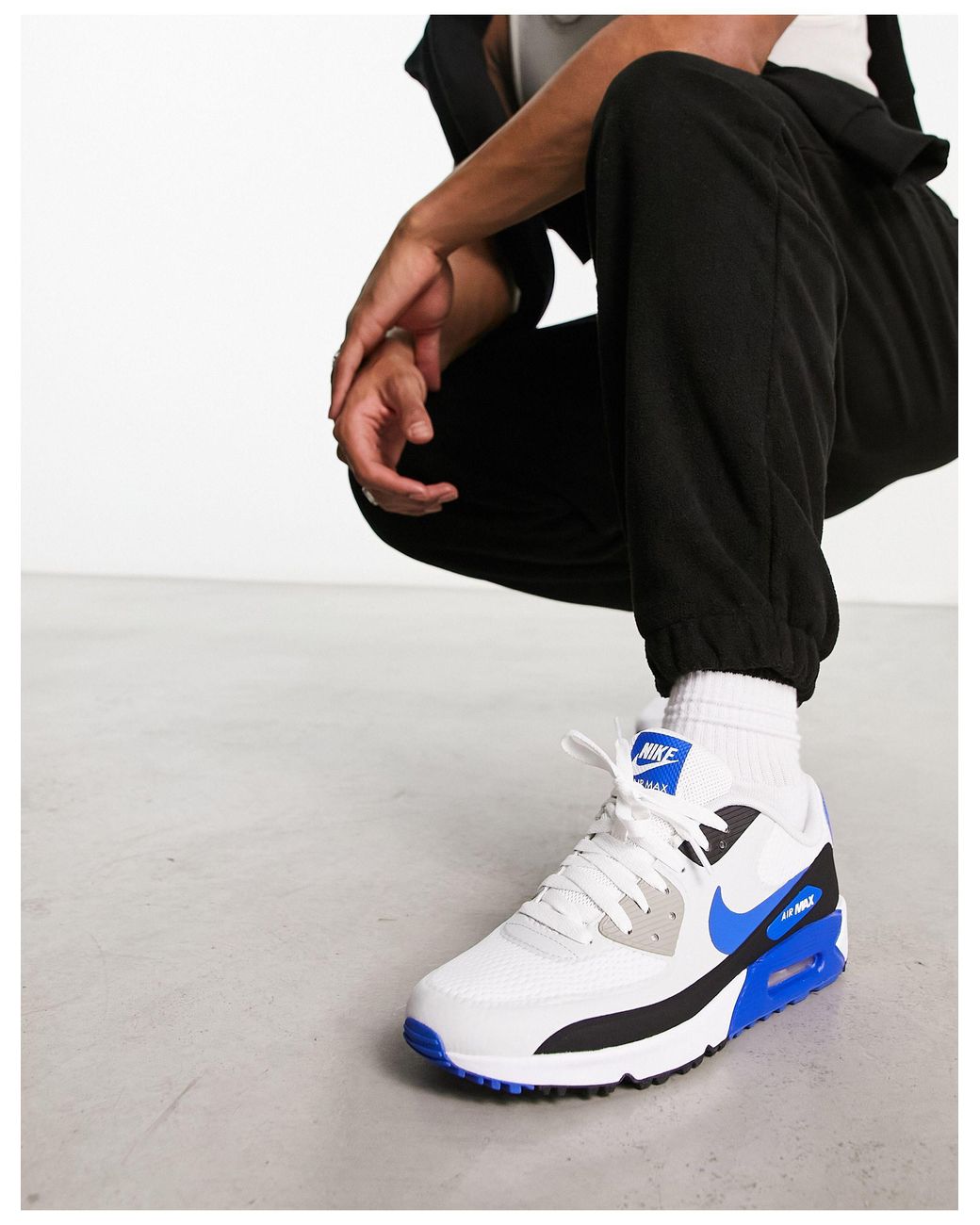 Air max 90 - sneakers bianche e blu da Uomo di Nike in Nero | Lyst
