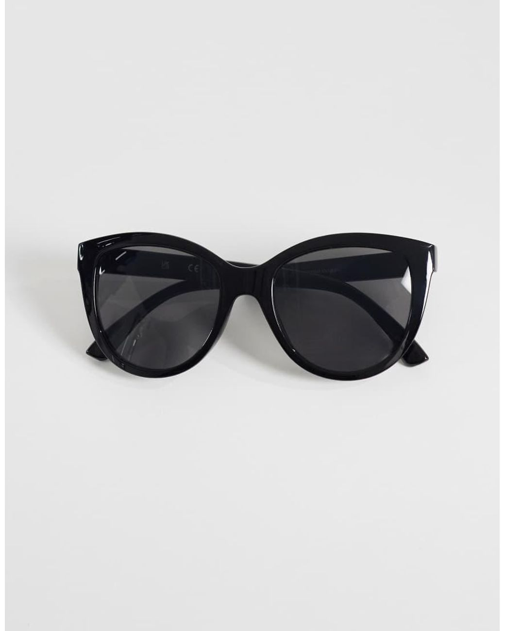 Vero Moda Black Large Rounded Sunglasses