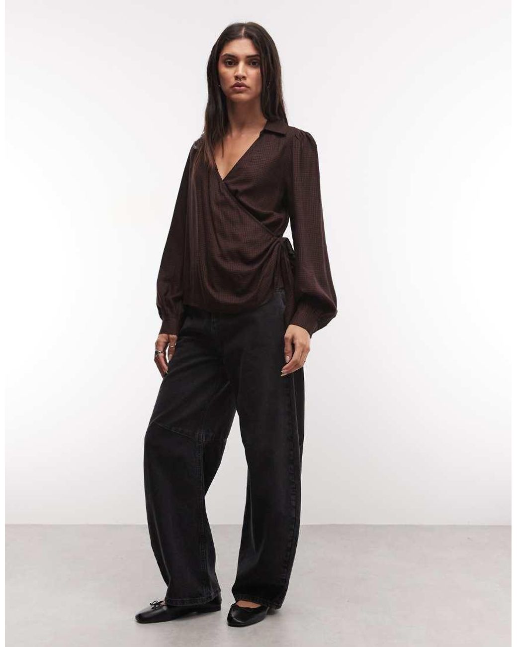 ASOS Multicolor Drapey Wrap Top