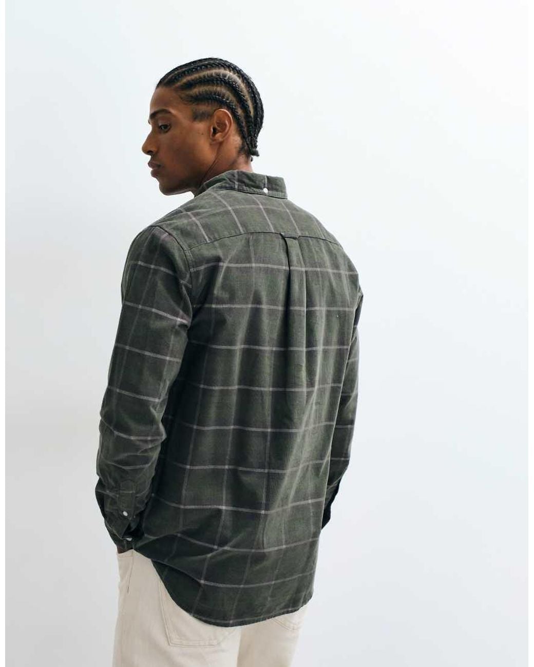 Farah Gray Maverick Long Sleeve Check Shirt for men