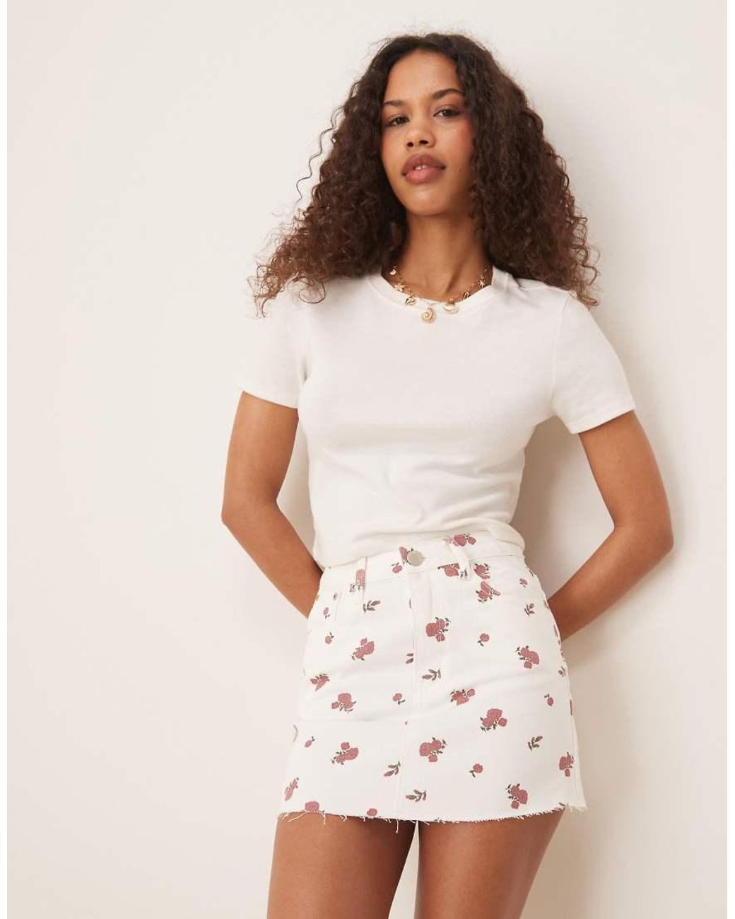 Glamorous Natural Mini Skirts