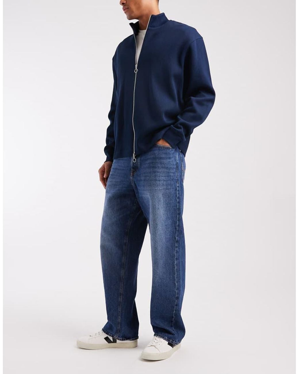 Jack & Jones Blue Alex baggy Jeans for men