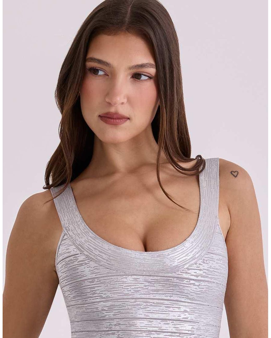 House Of Cb Purple The Og Bandage Mini Dress