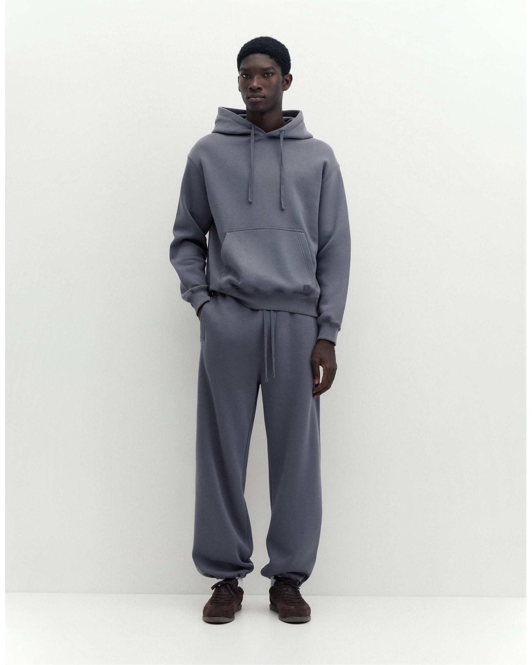 Jogger baggy gris Pull&Bear pour homme en coloris Blue
