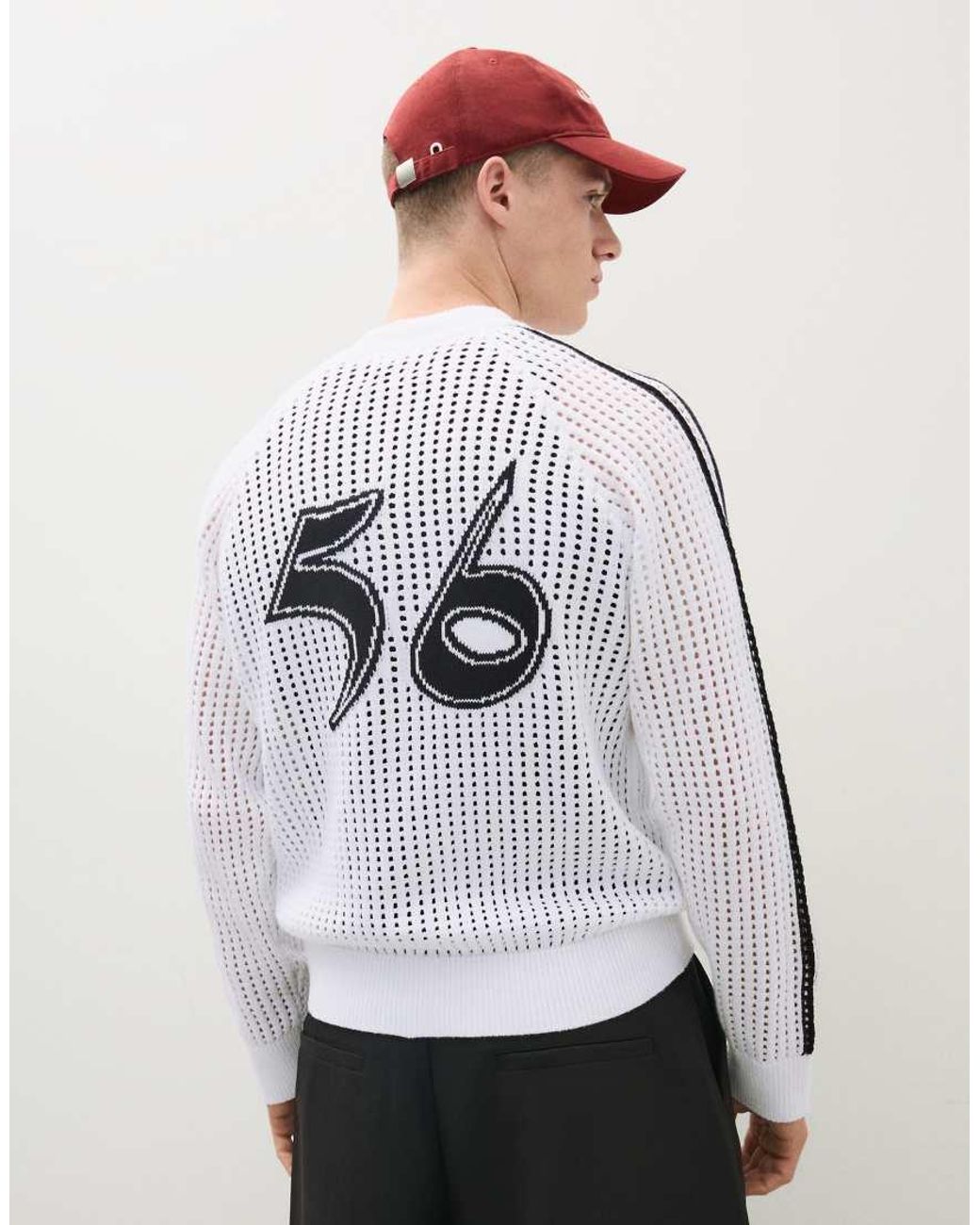 Bershka White Retro Mesh Jacket for men