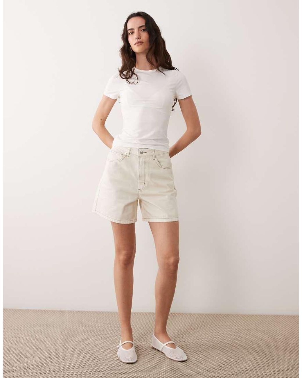 New Look White Polyamide Tee