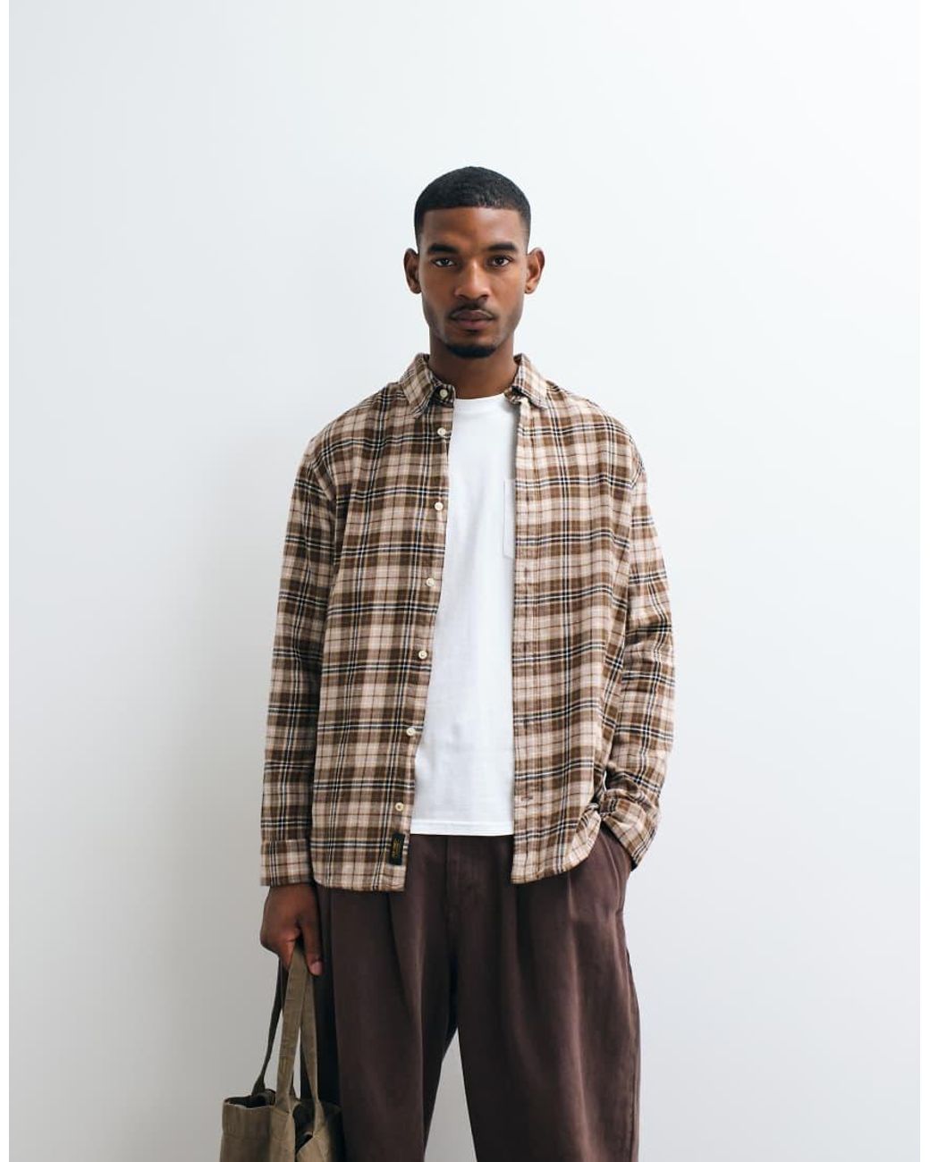 Jack & Jones Natural Flannel Check Shirt for men