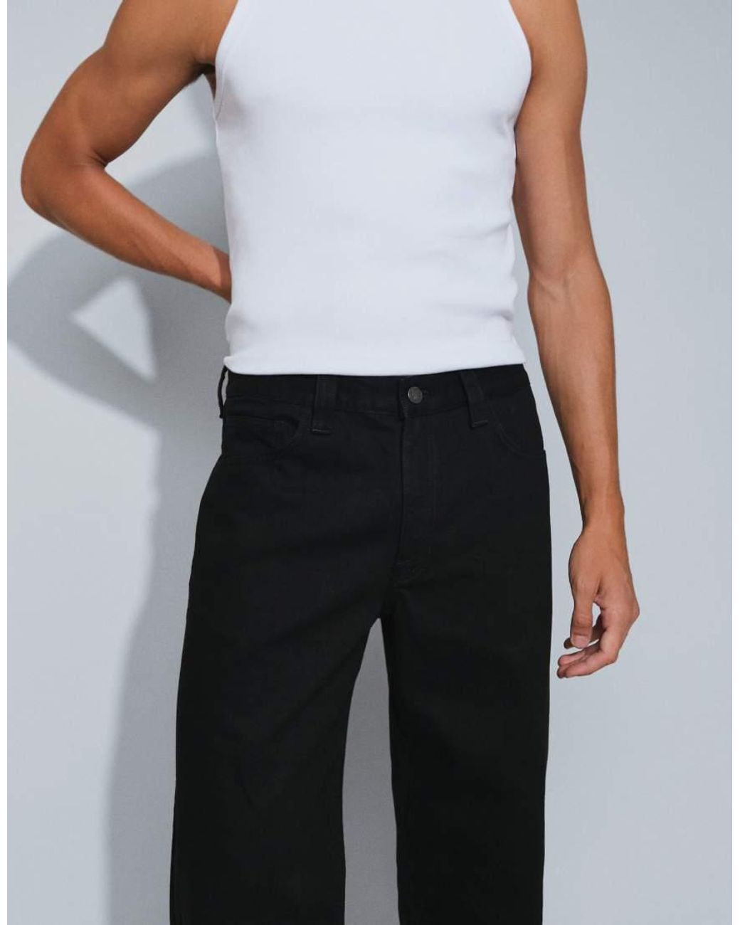 ASOS Gray Wide Flare Jean for men