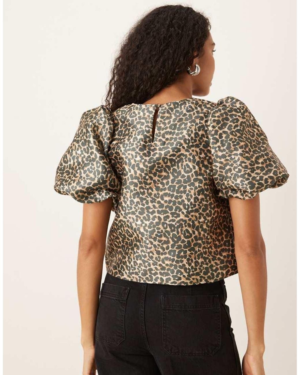Vila Brown Volume Sleeve Top