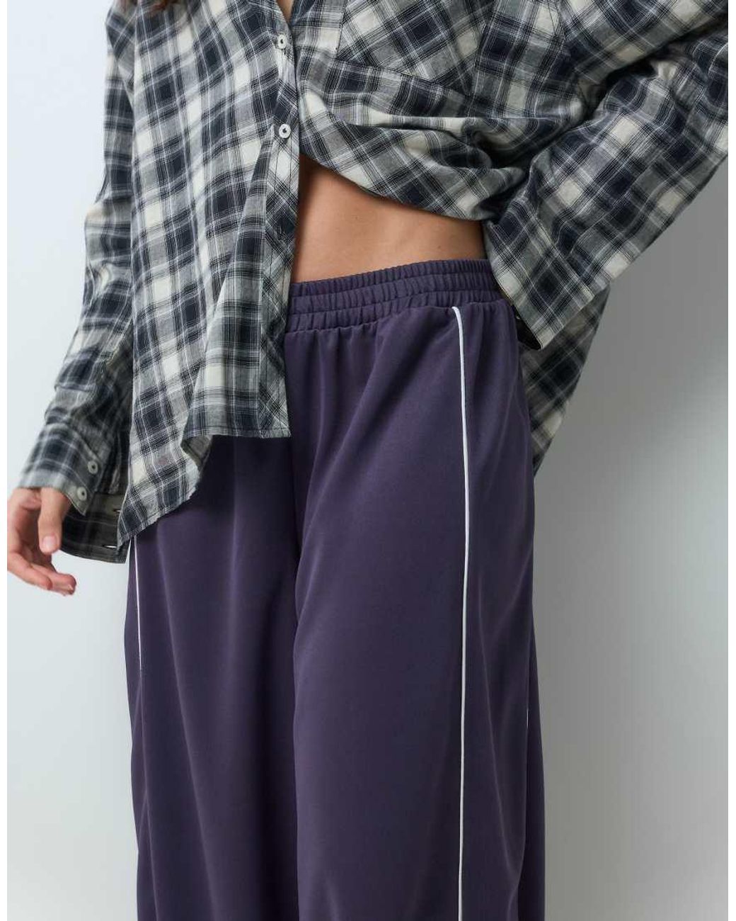 ASOS Blue Stripe Detail Cuffed Bermuda
