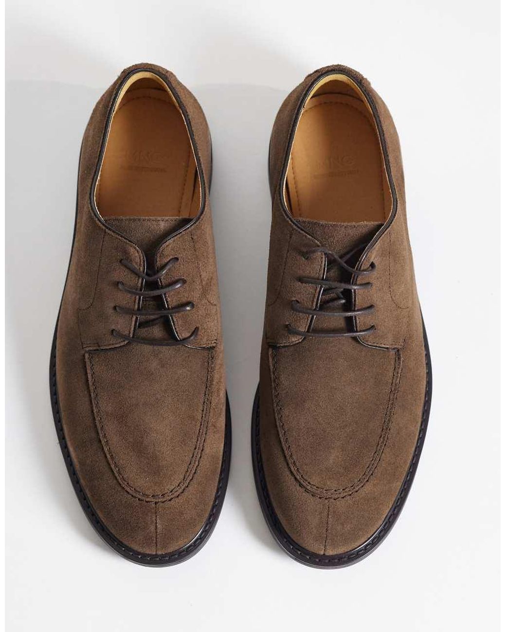 Mango Brown Real Leather Lace Up Brogues for men