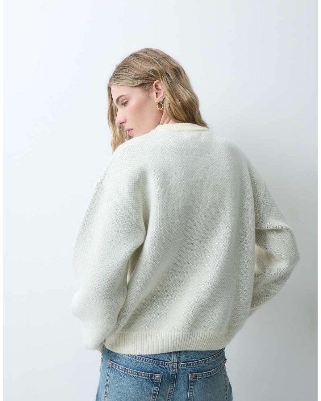 Six Stories Blue 'Last Christmas As A Miss' Knitted Crewneck Jumper