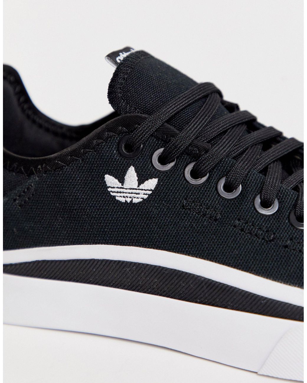 adidas Originals Rubber Sabalo Trainer In Black And White | Lyst