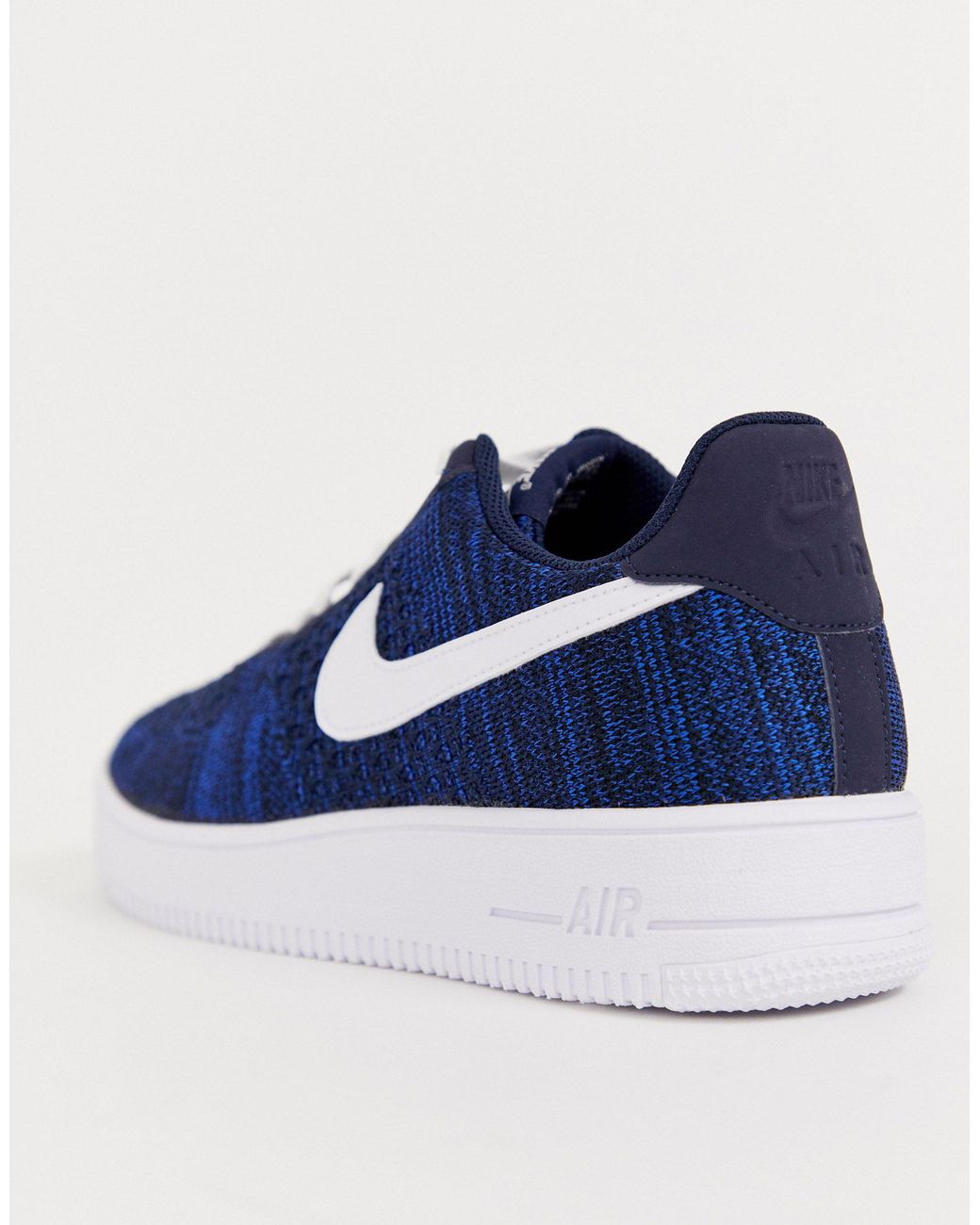 Nike Air Force 1 Flyknit Trainers in Blue for Men | Lyst UK