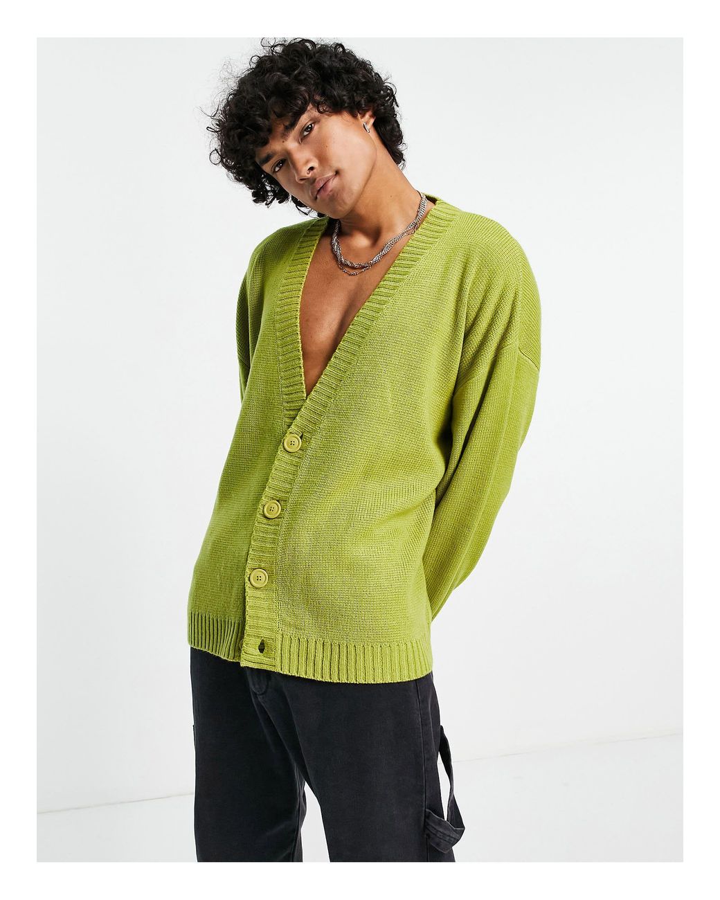 Collusion Compact Knit Boxy Cardigan in 