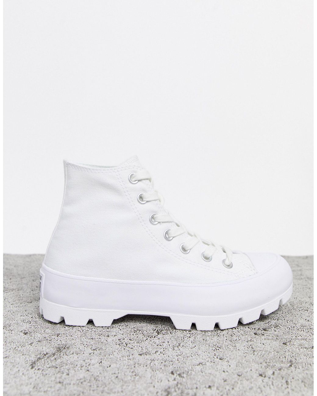 Converse Gummi – Chuck Taylor – Hohe Sneaker mit dicker Sohle in Weiß |  Lyst DE