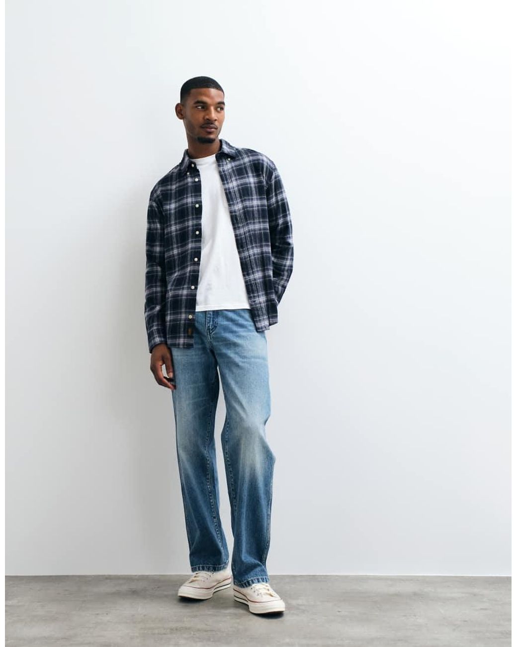 Jack & Jones Blue Flannel Check Shirt for men