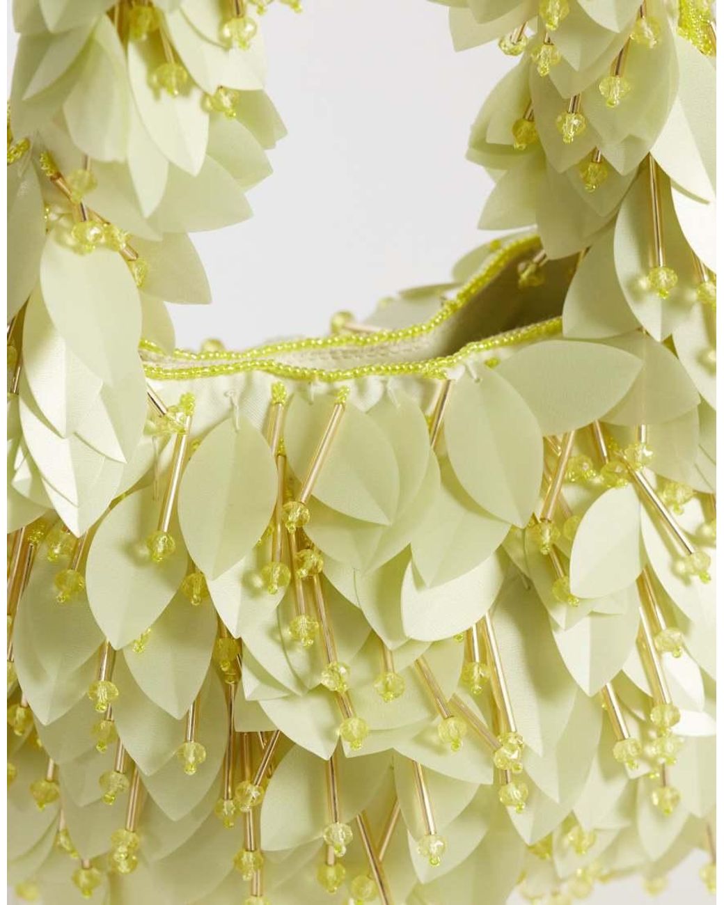 ASOS Metallic Leaf Embellished Clutch Purse
