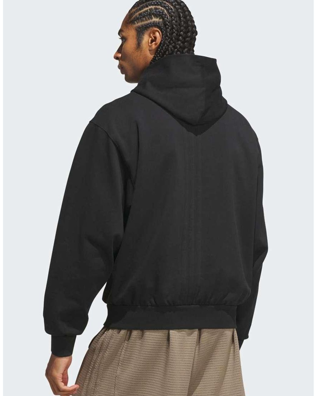 Adidas Originals Black Adidas Basketball Fleece Hoodie