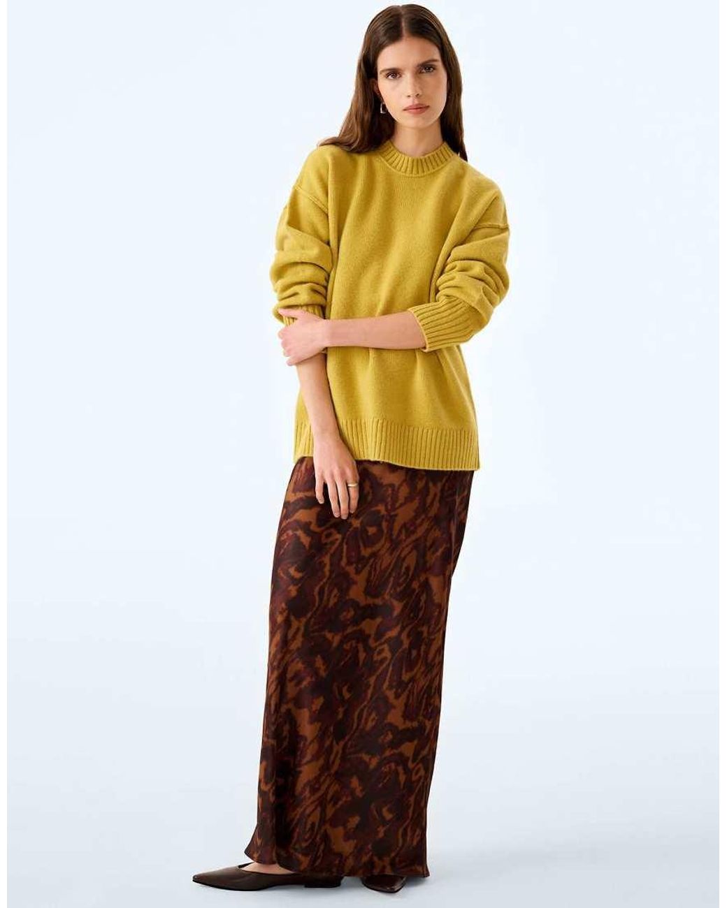 OMNES Yellow Monty Maxi Slip Skirt