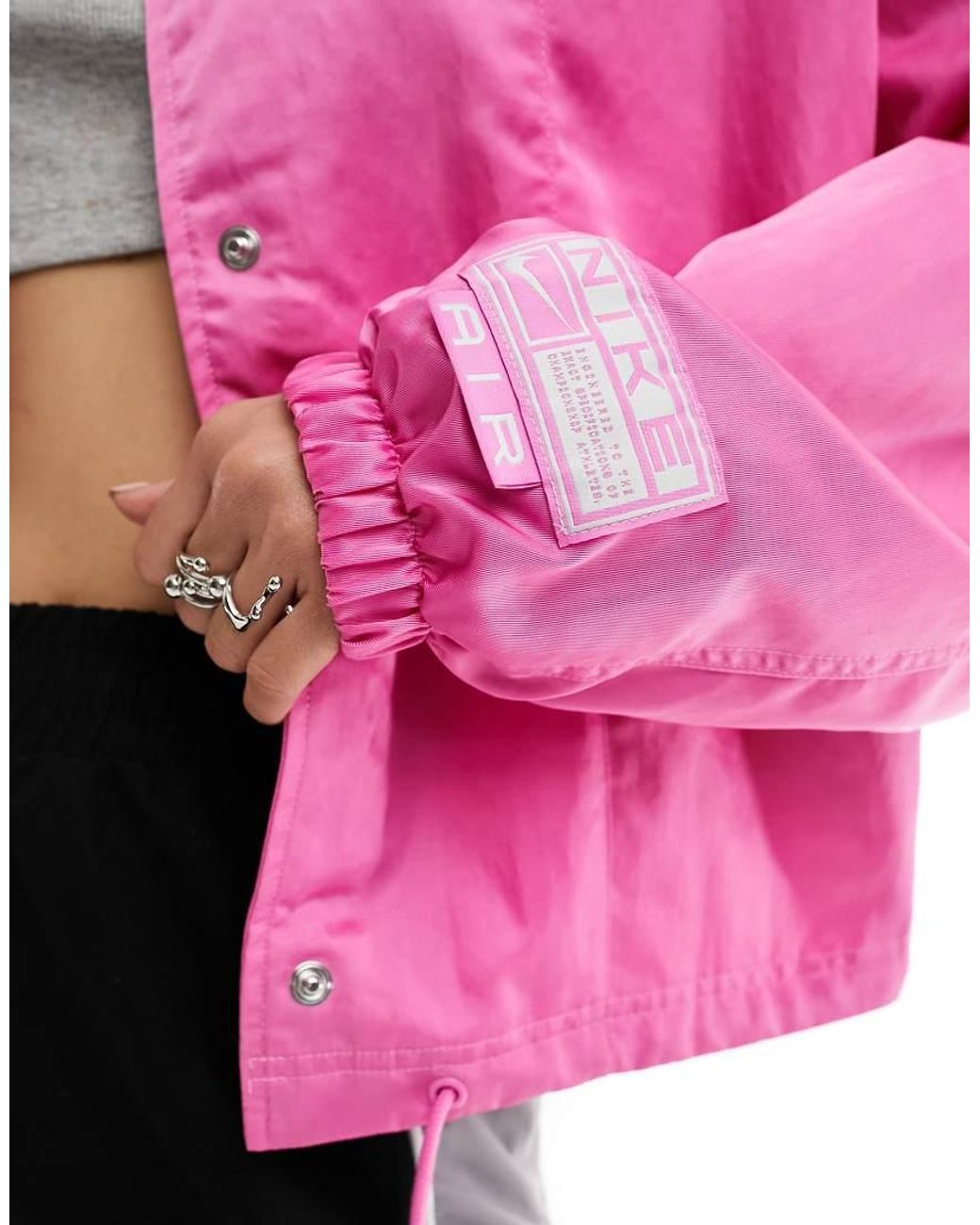 nike pink heart bomber jacket