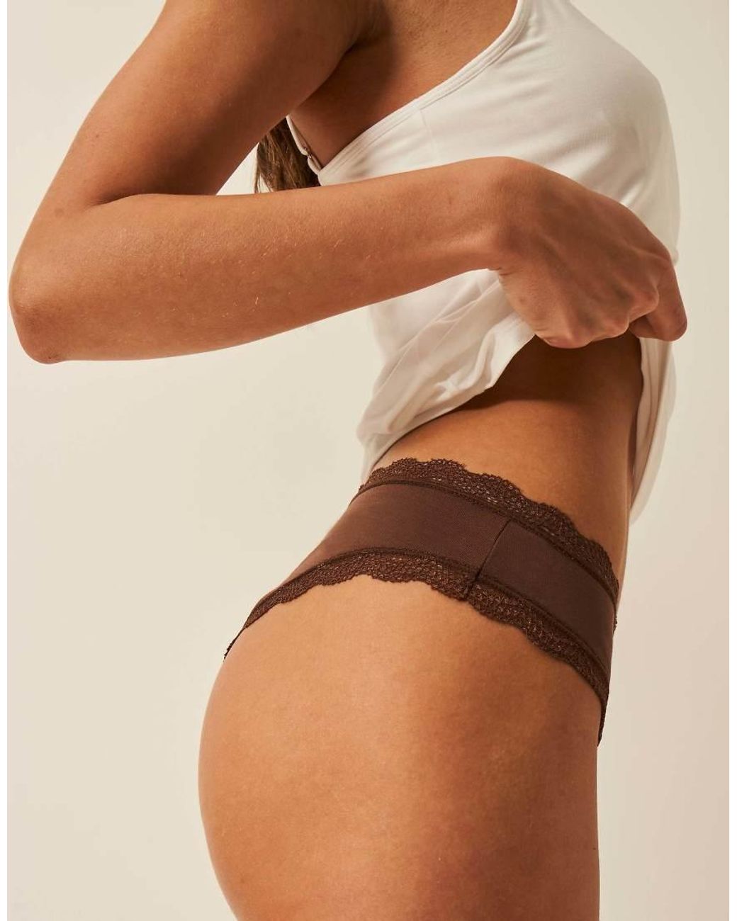Stripe & Stare Brown Brazilian Knicker Four Pack
