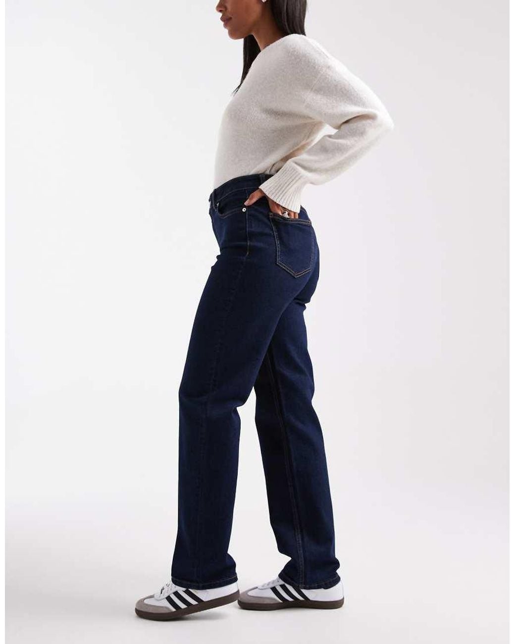 Miss Selfridge Blue Straight Leg Jeans