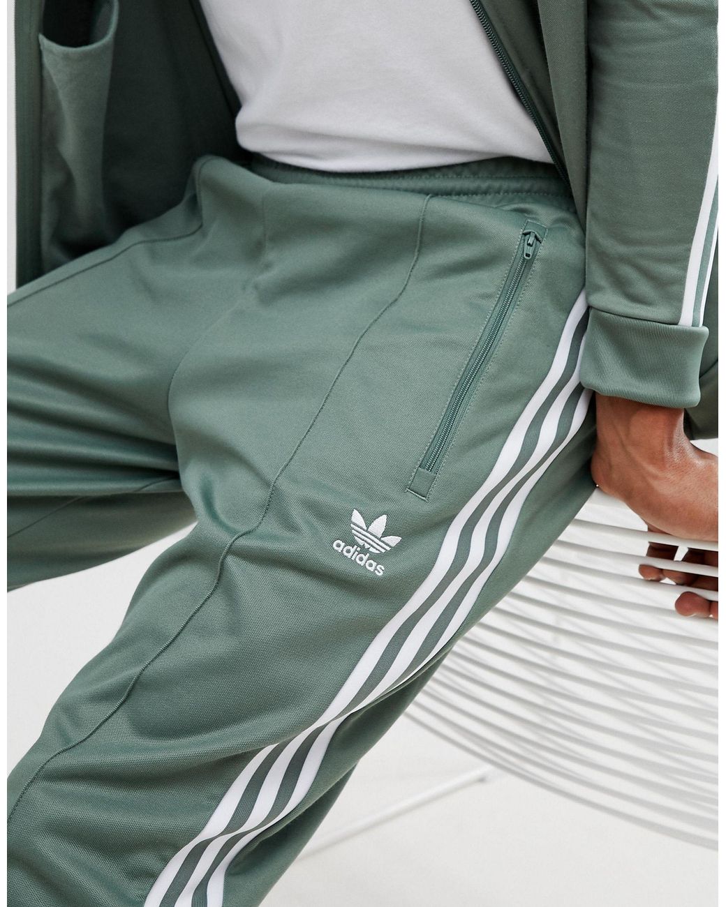 adidas Originals Beckenbauer Joggers In Green Dh5818 for Men | Lyst