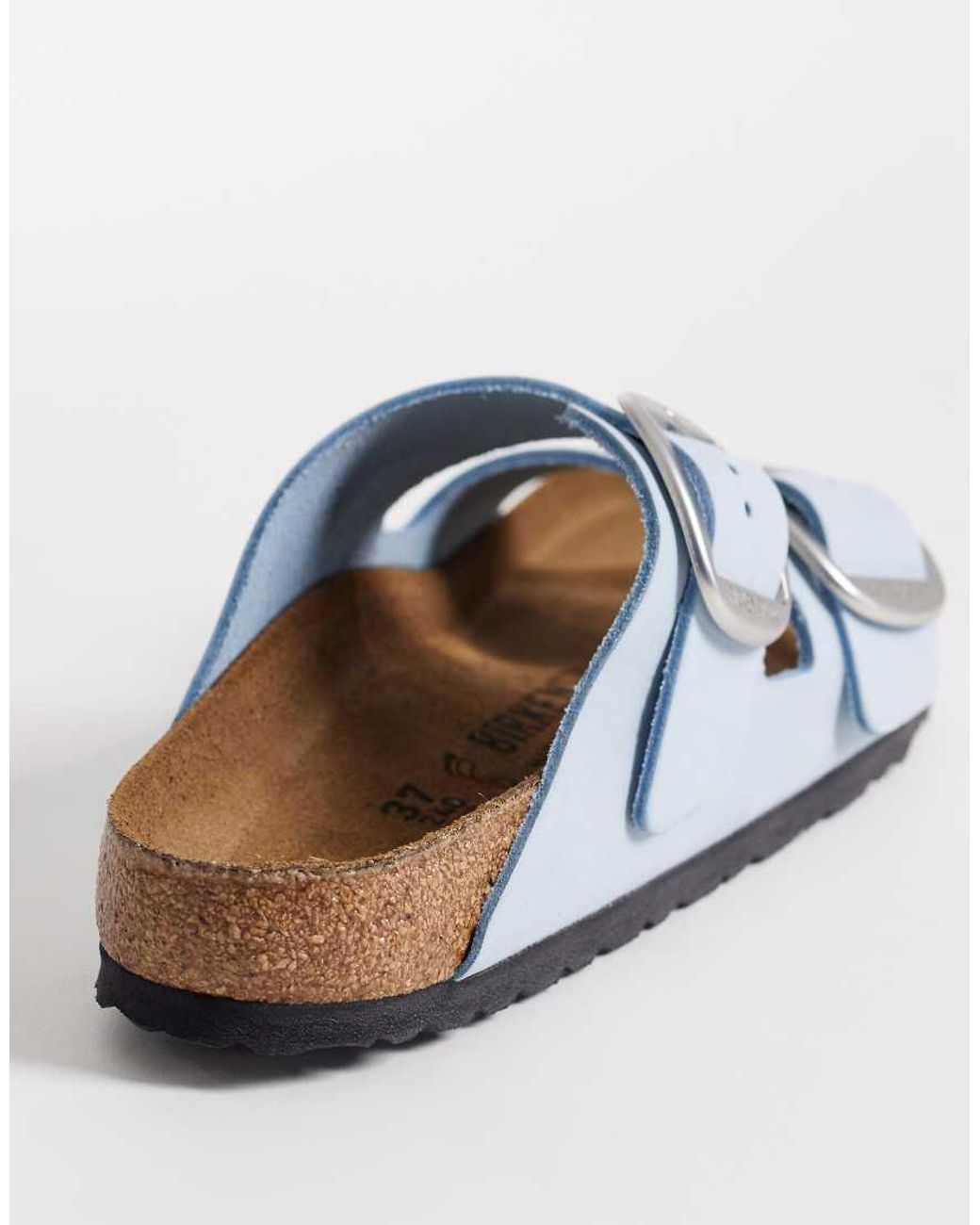 Birkenstock White Arizona Big Buckle Leather Sandals