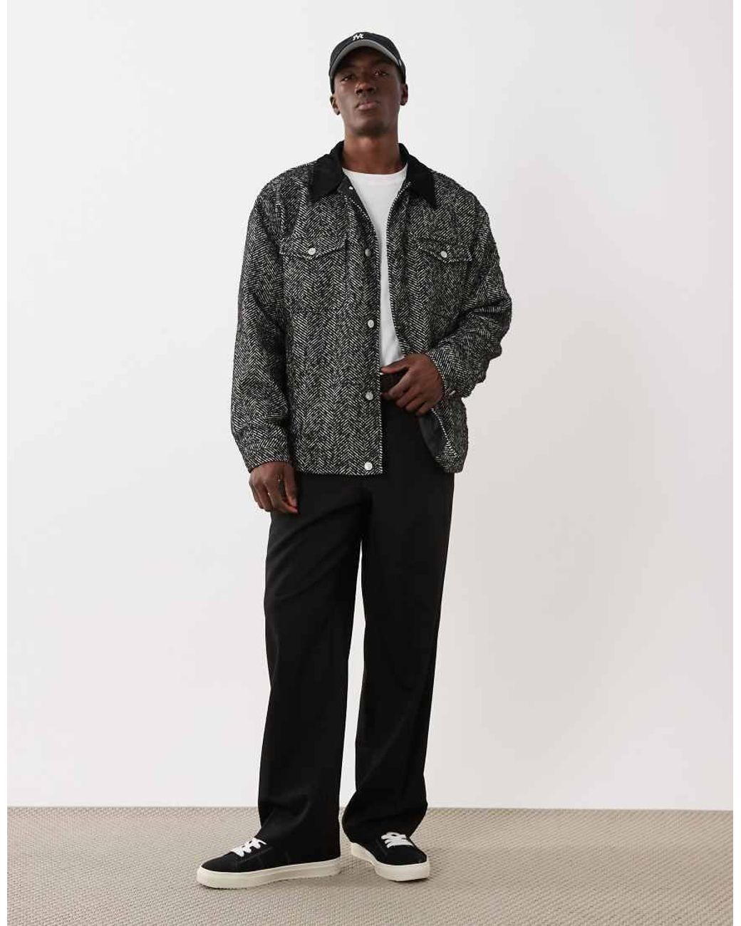 ASOS Gray Oversized Barn Jacket for men