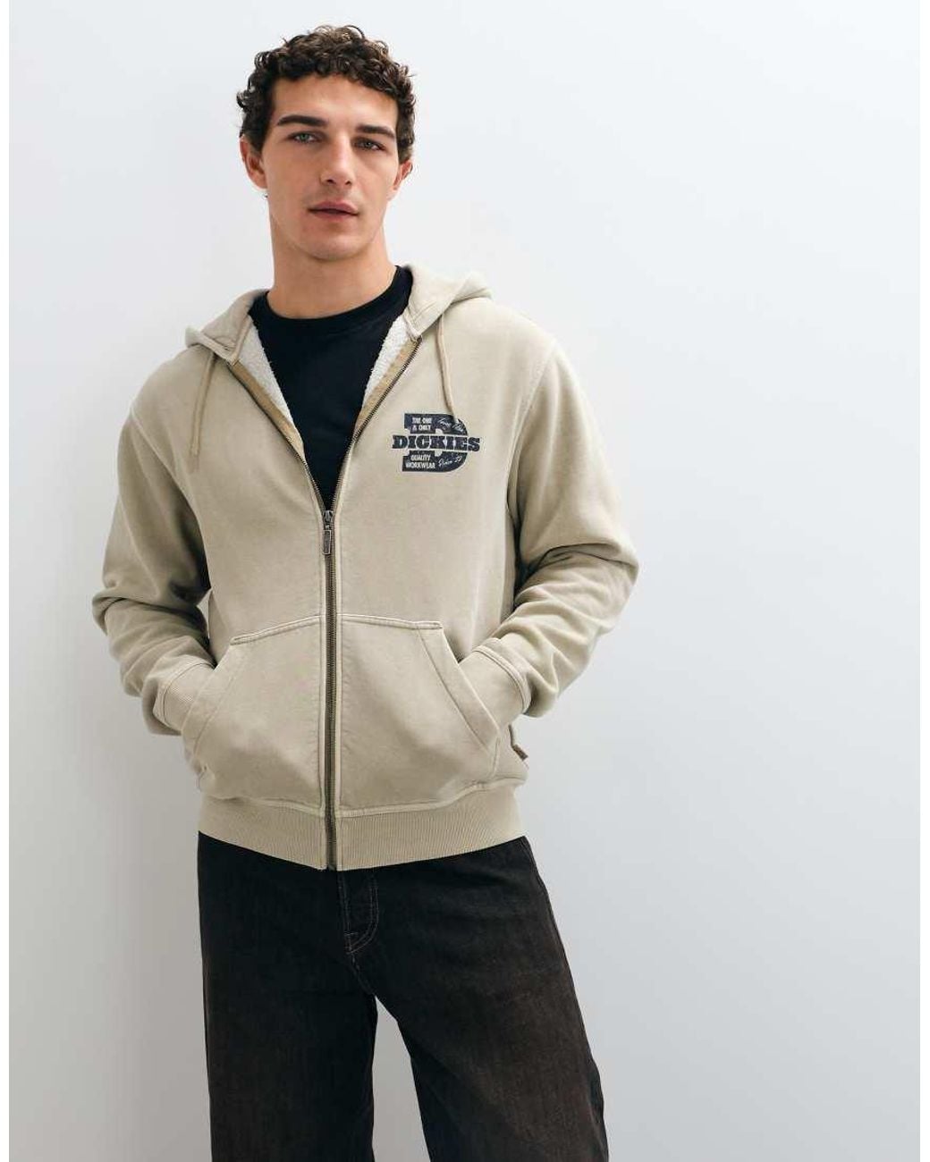 Dickies Natural Minden Full Zip Hoodie for men