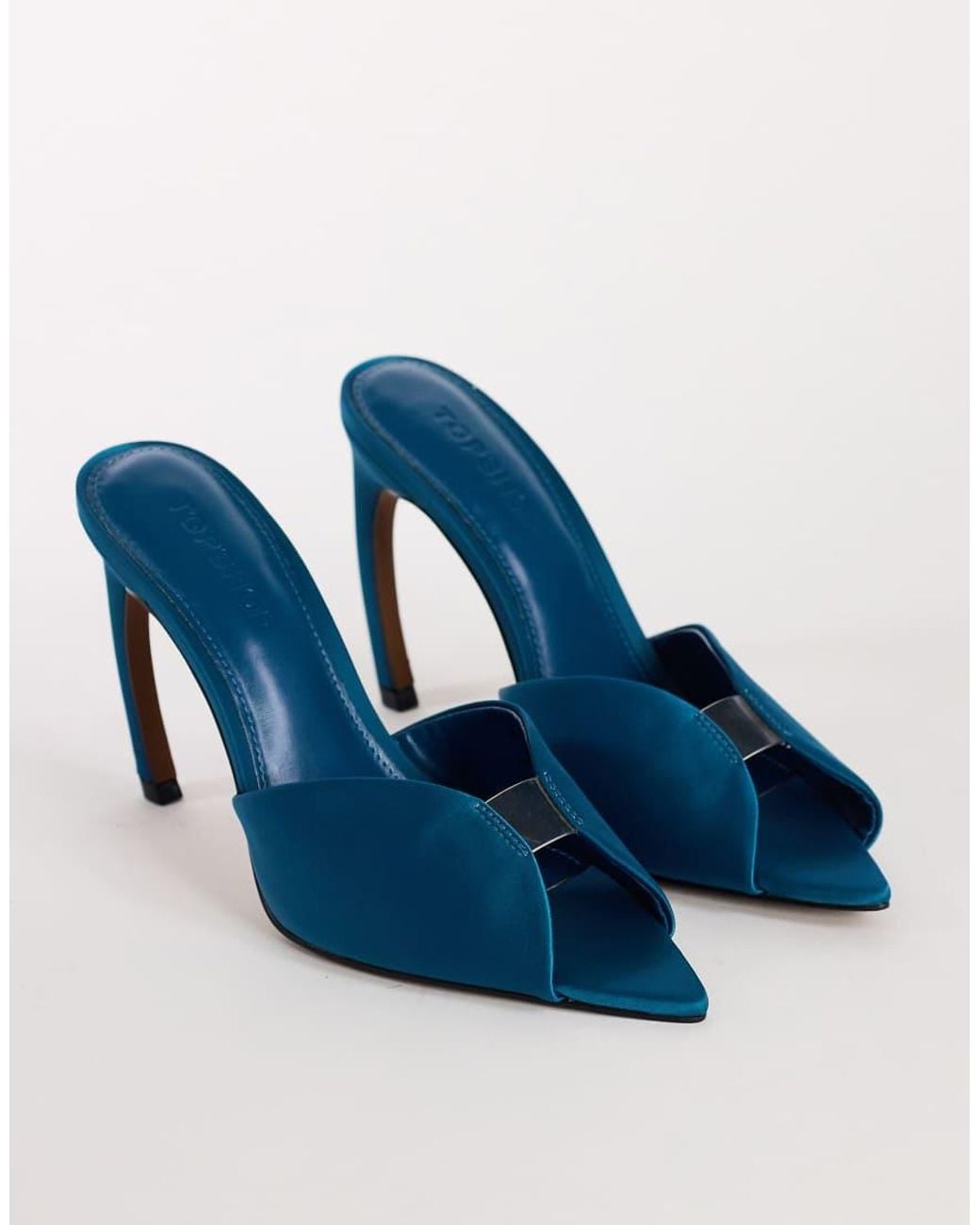 TOPSHOP Blue Wren Peep Toe High Heel Sandal