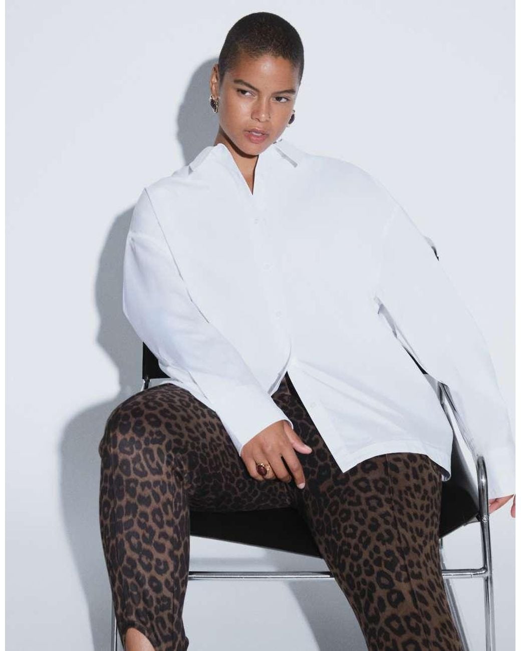 ASOS White Asos Design Curve Boxy Oversized Shirt
