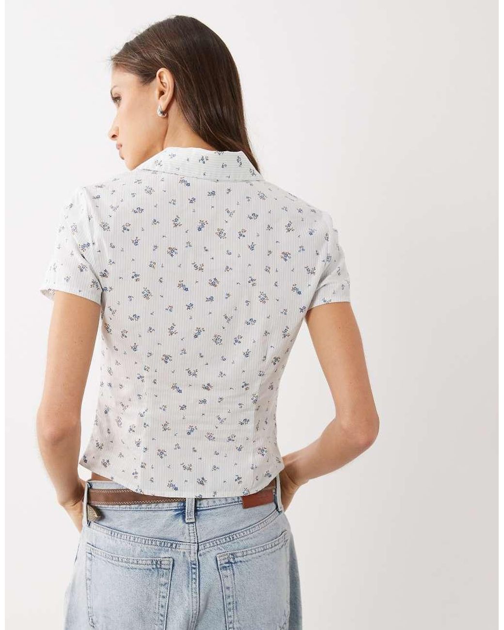 Cotton On Blue Maya Ruched Shirt