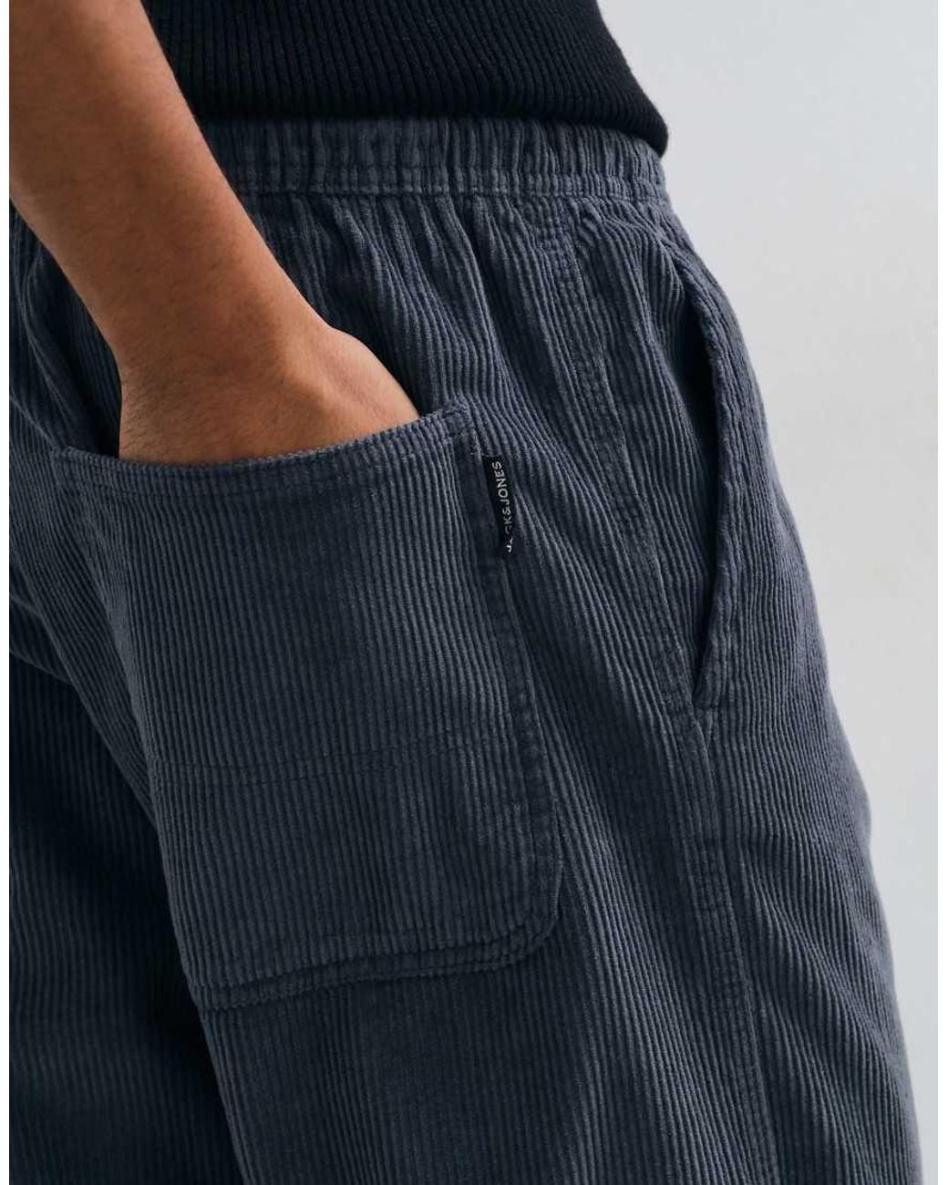 Jack & Jones Blue Drawstring Corduroy Pants for men
