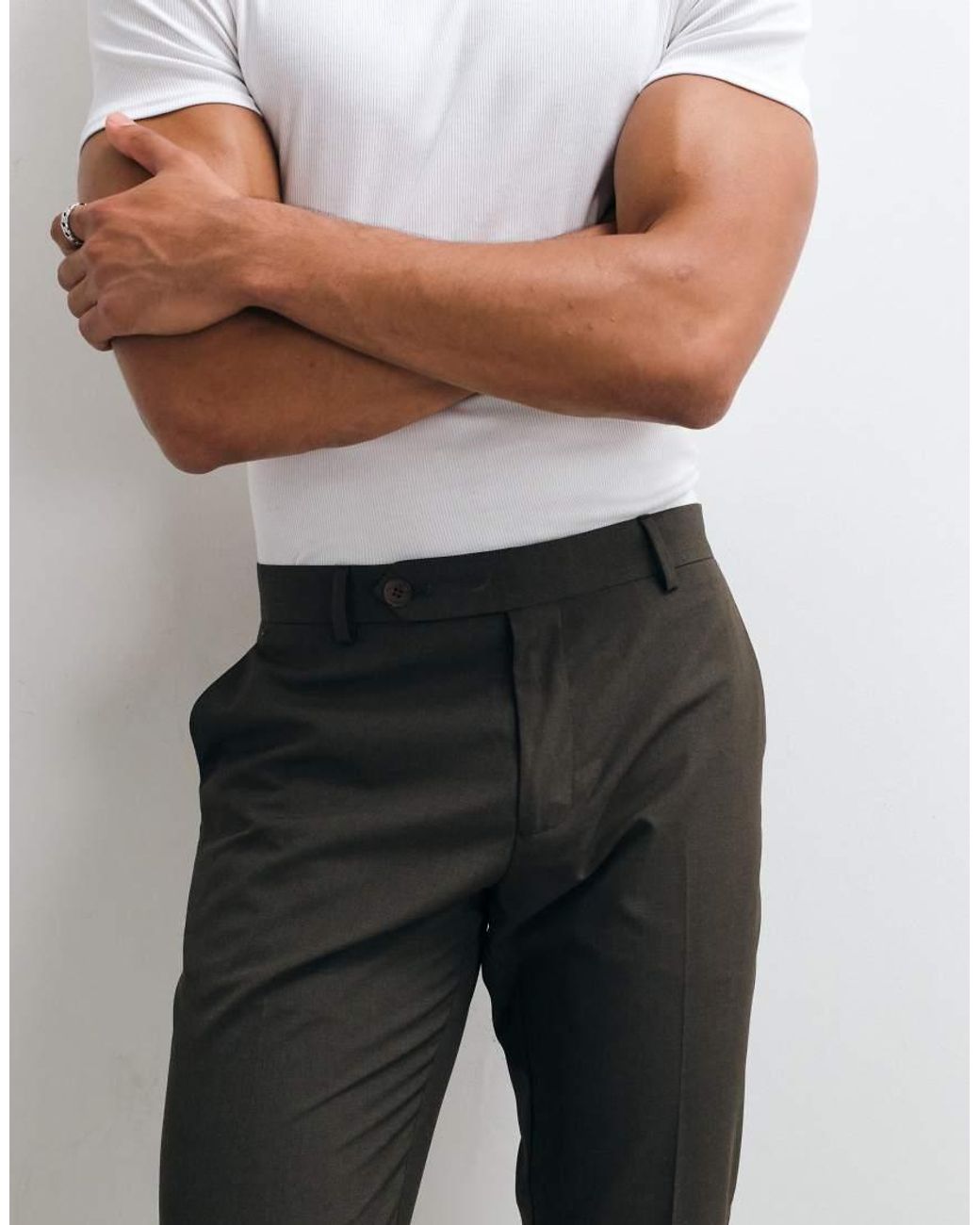 ASOS Gray Mix & Match Slim Suit Trouser for men
