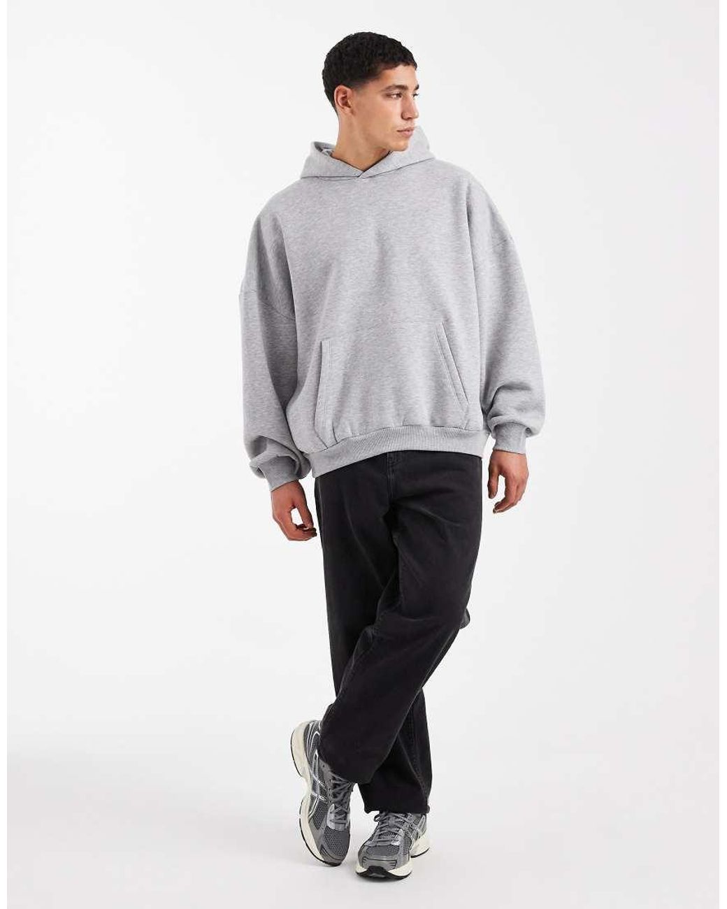 ASOS Gray Essentials Extreme Oversized Hoodie for men