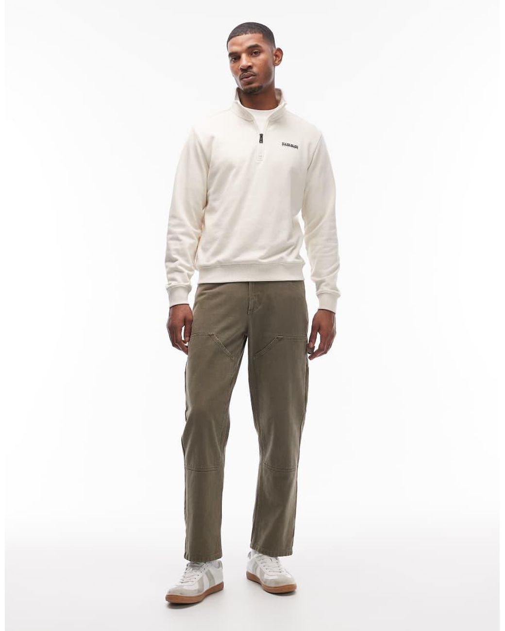 Napapijri Natural 1/4 Zip Sweatshirt for men