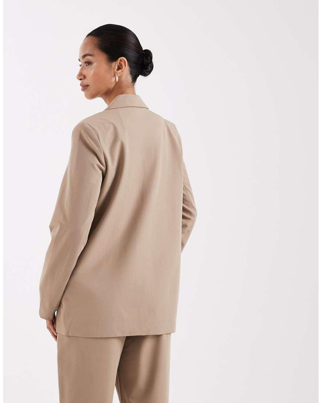 Vero Moda Natural Loose Fit Tailored Blazer