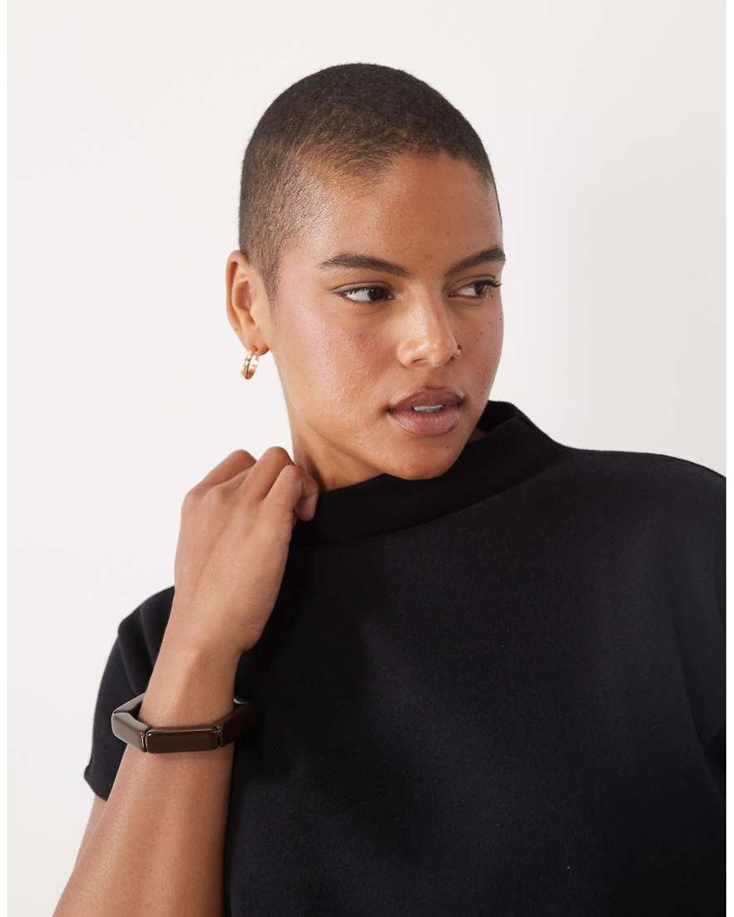 ASOS Black Asos Design Curve Supersoft Boxy Crop Top