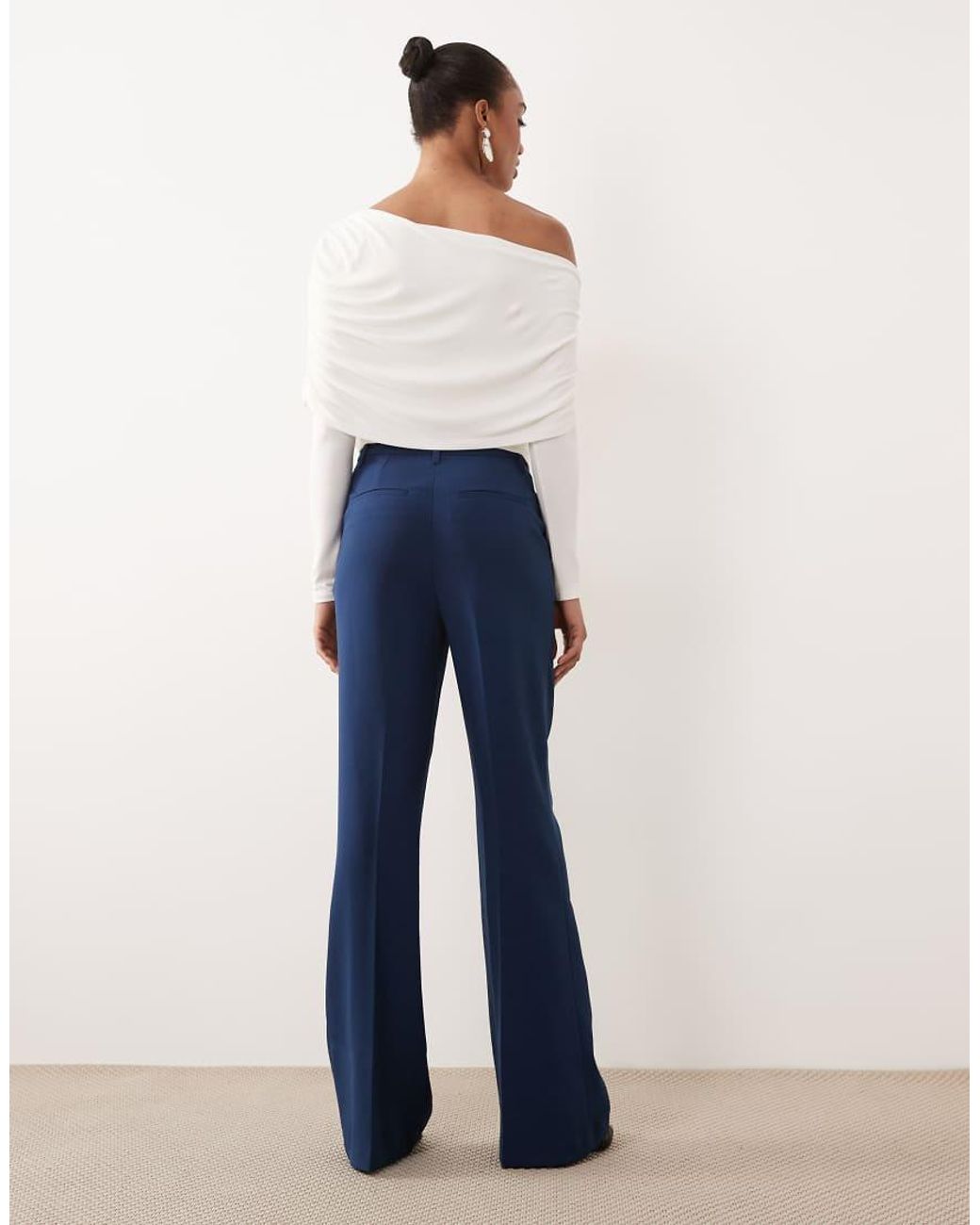 ASOS Blue Tall Tailored Snatch Flare