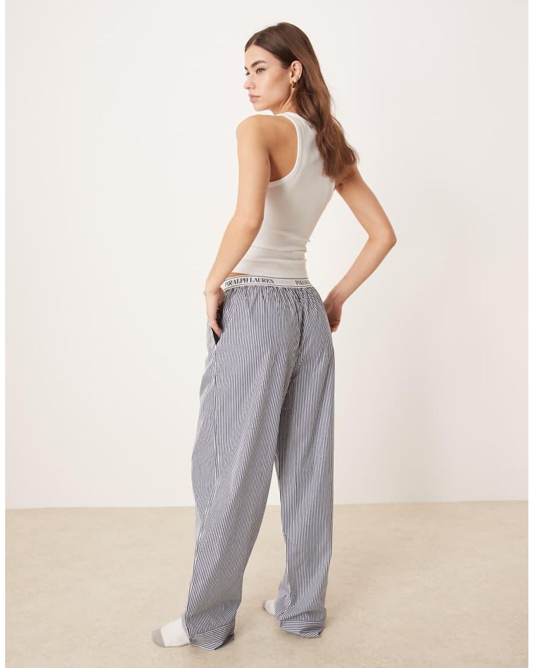 Polo Ralph Lauren Gray Sperate Pyjama Pant With Logo Elastic