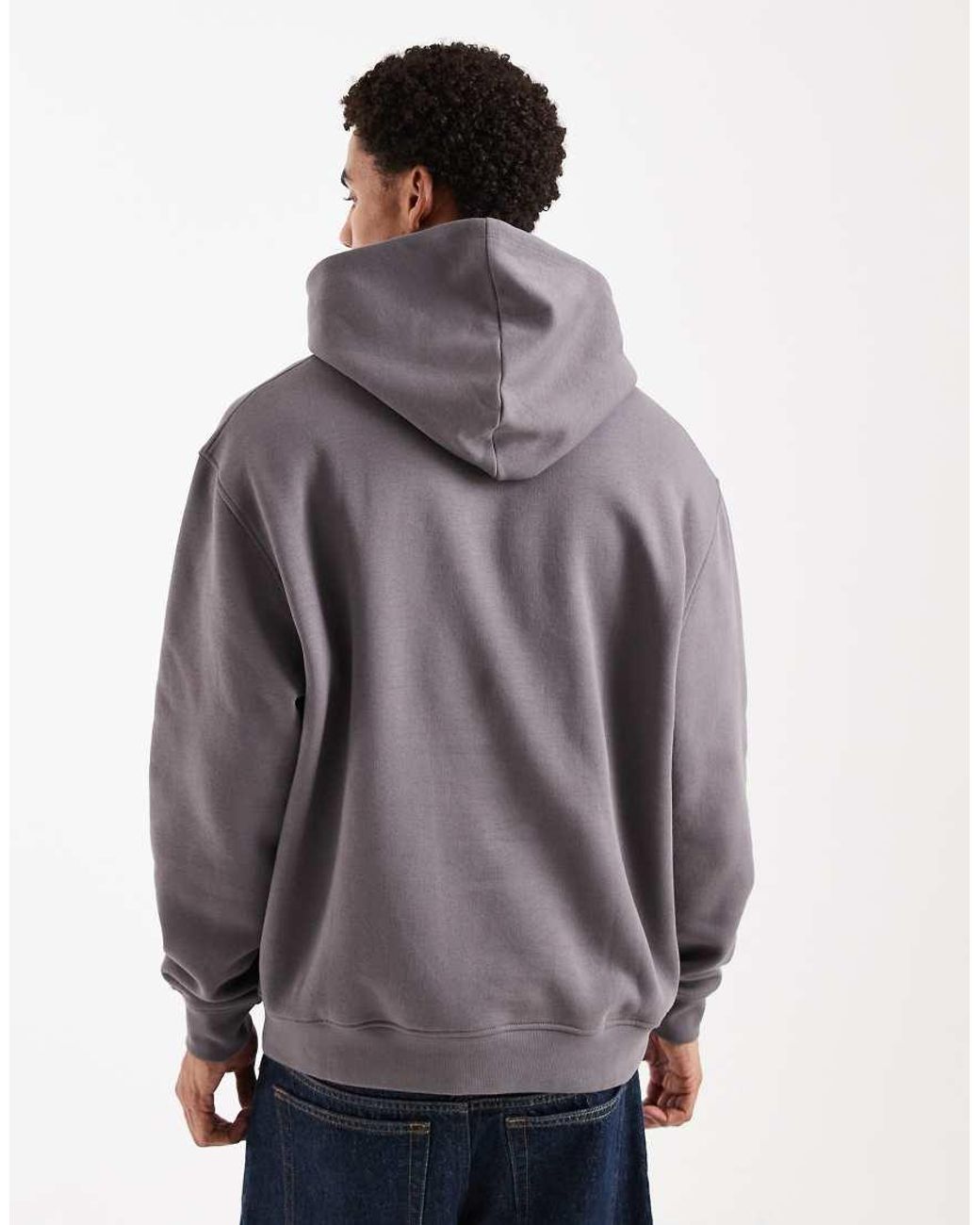 Sudadera Gris Básica Con Capucha De ASOS de hombre de color Purple