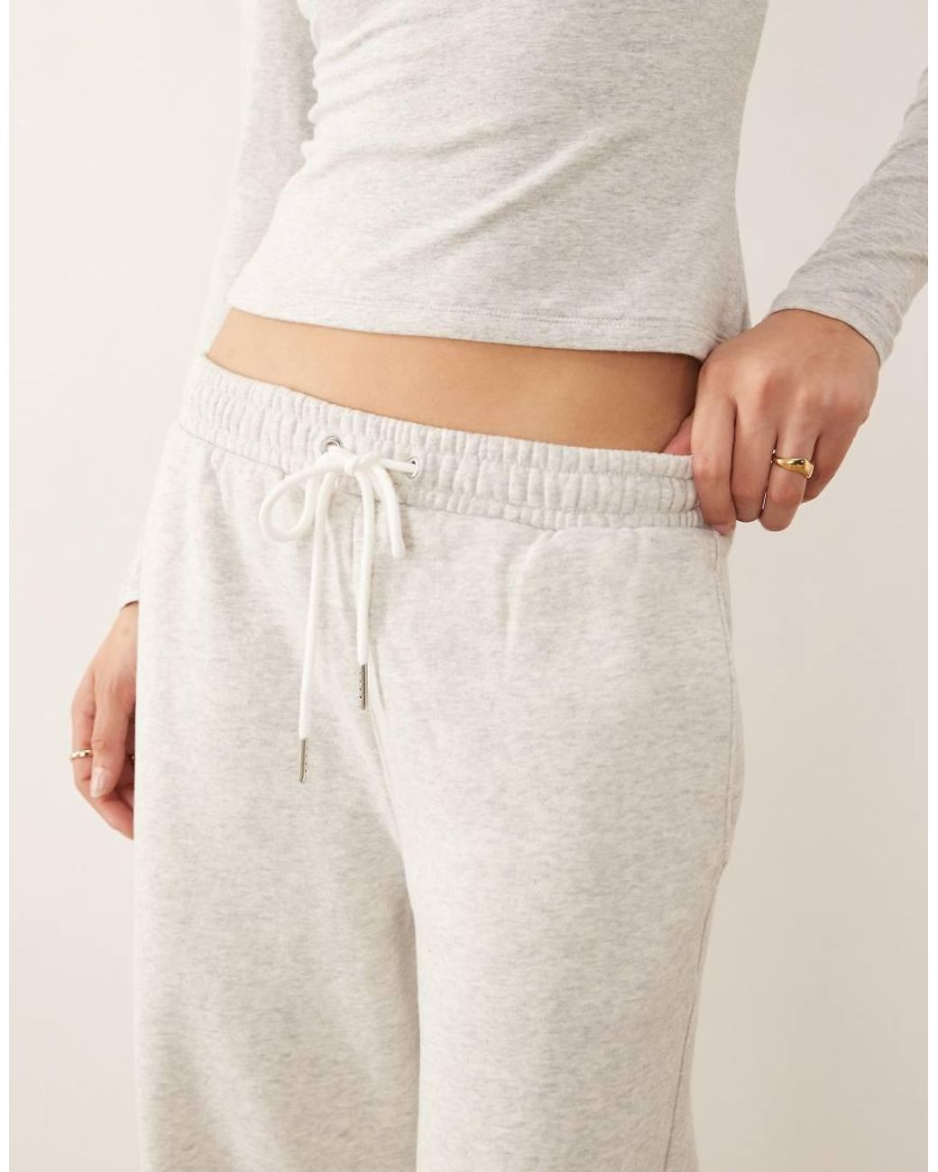 Abercrombie & Fitch Natural High Rise Essential Wide Leg Joggers
