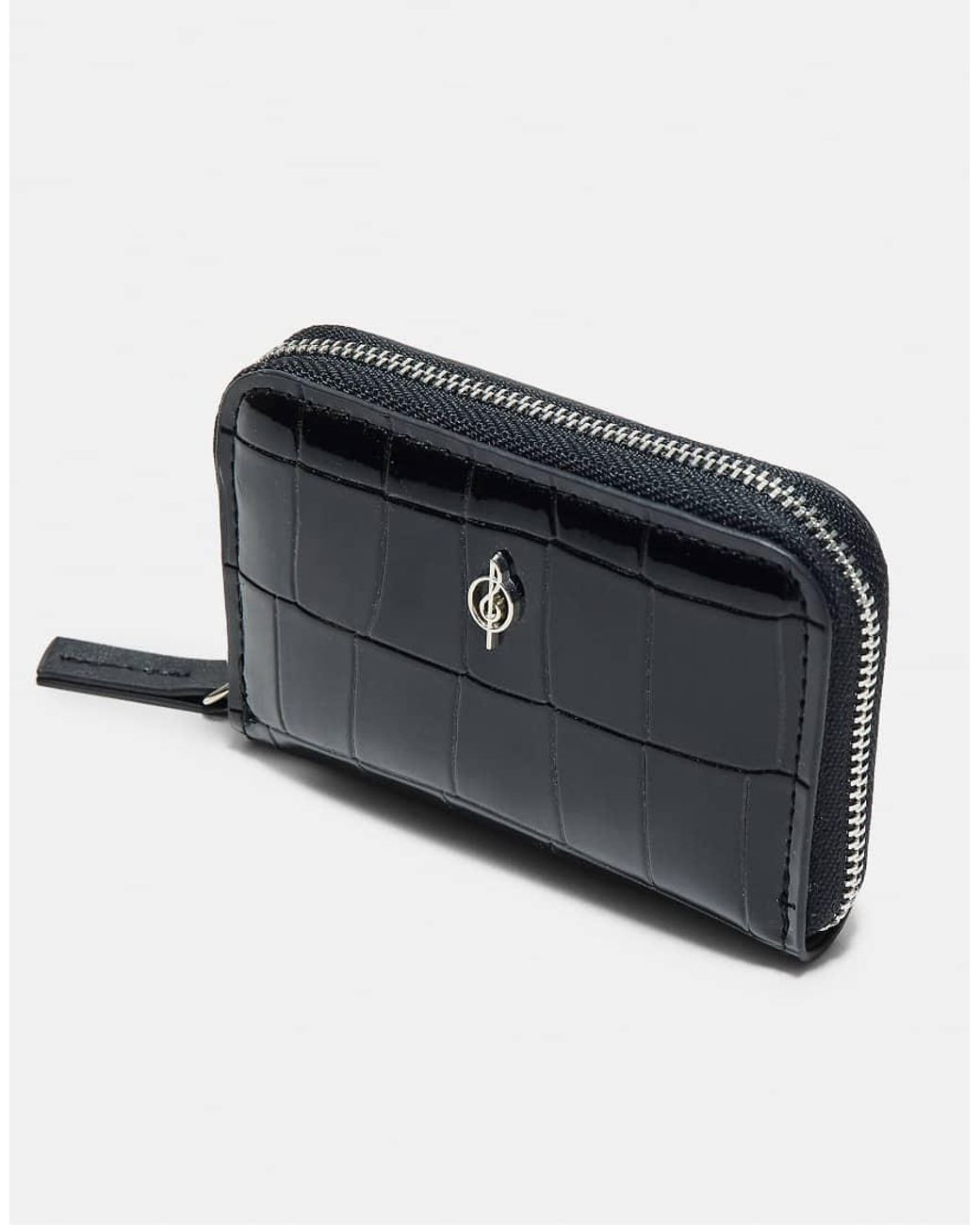 Stradivarius White Zipped Purse