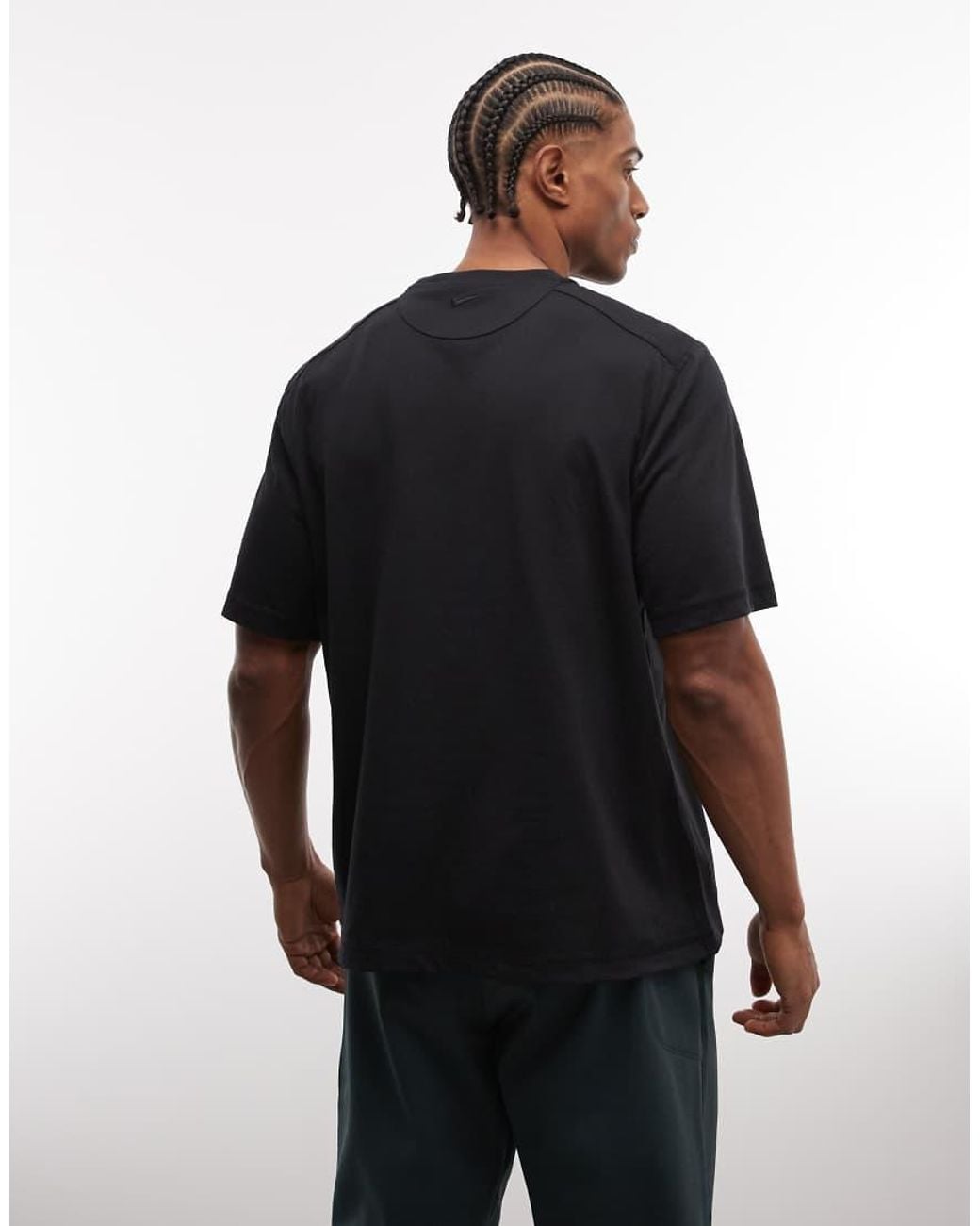 Nike Black Athletic Club Script Logo Perforated T-shirt for men
