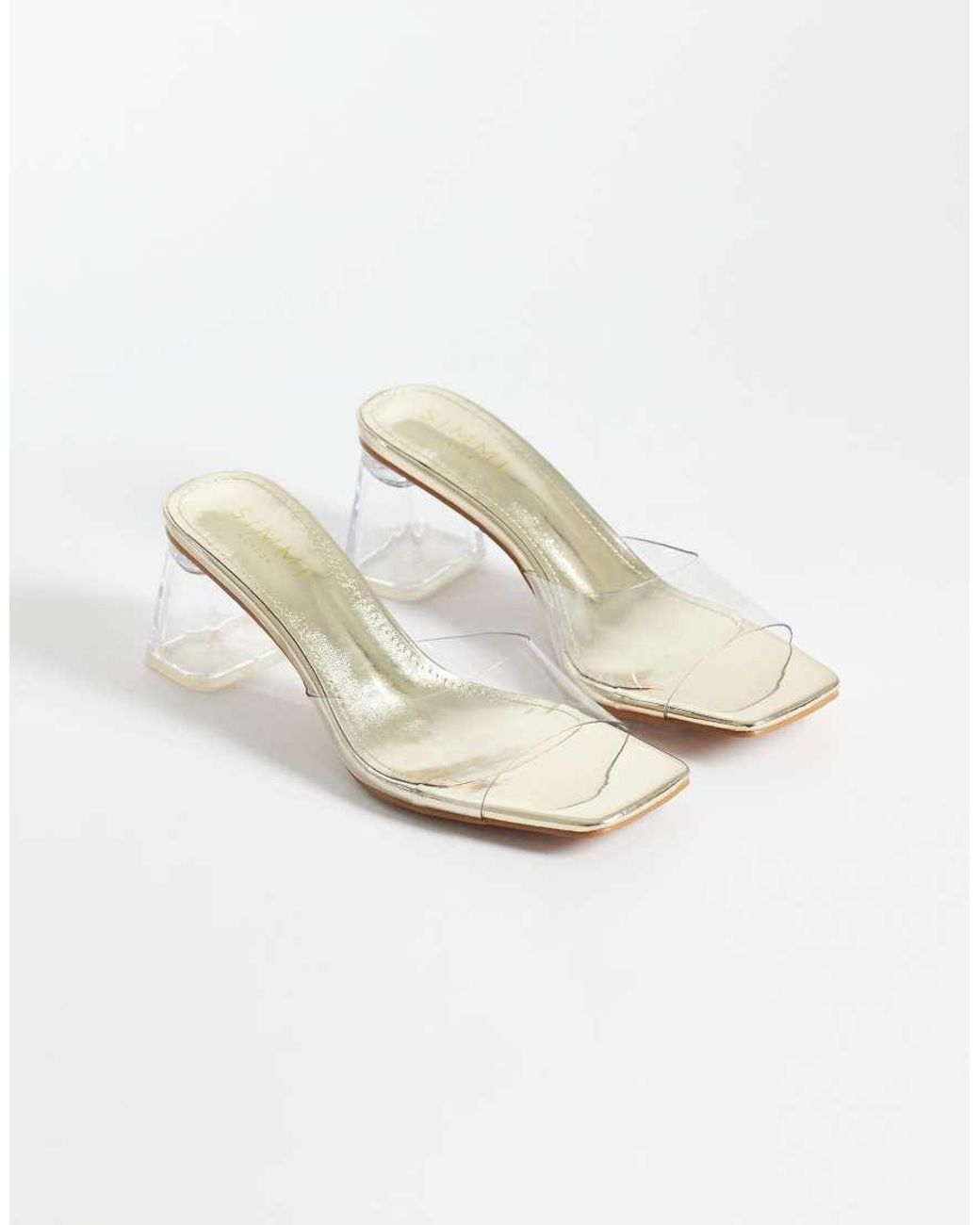 SIMMI White Simmi London Deena Block Heel Sandals